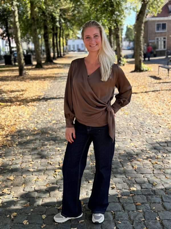 Blouse Eveline choco - Afbeelding 3