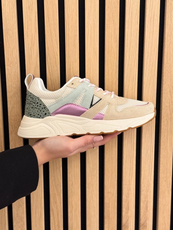 Sneakers beige green