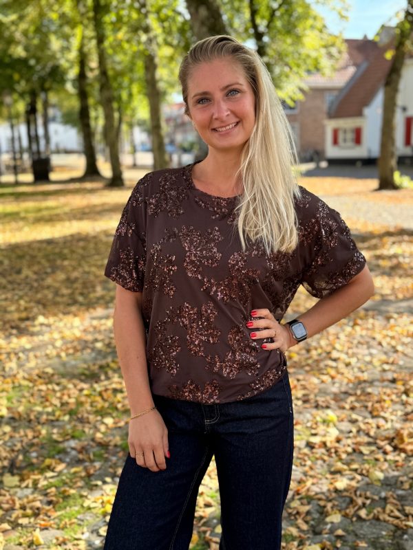 Shirtje Lorena choco - Afbeelding 3