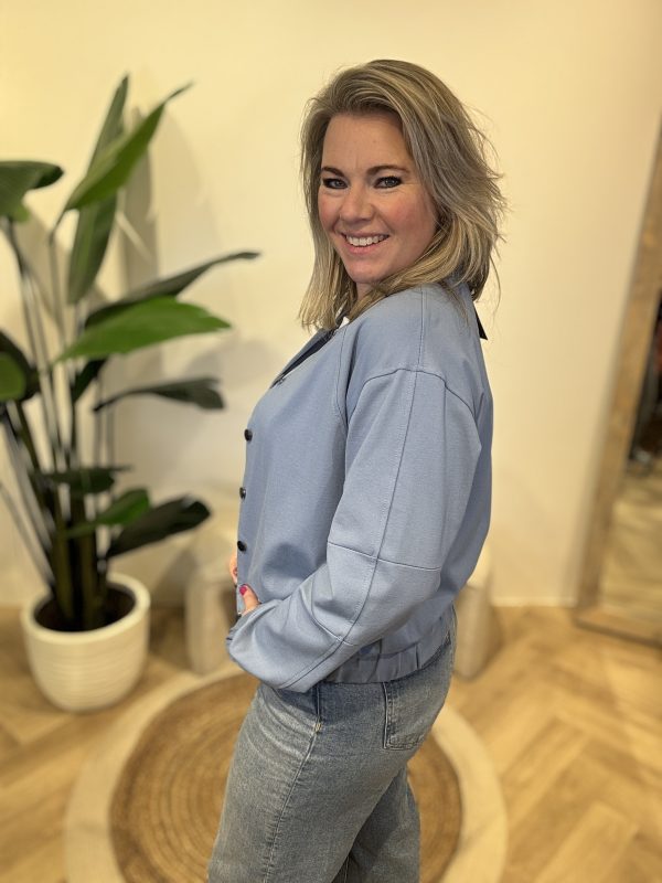 Bomberjasje Lena jeansblauw - Afbeelding 3