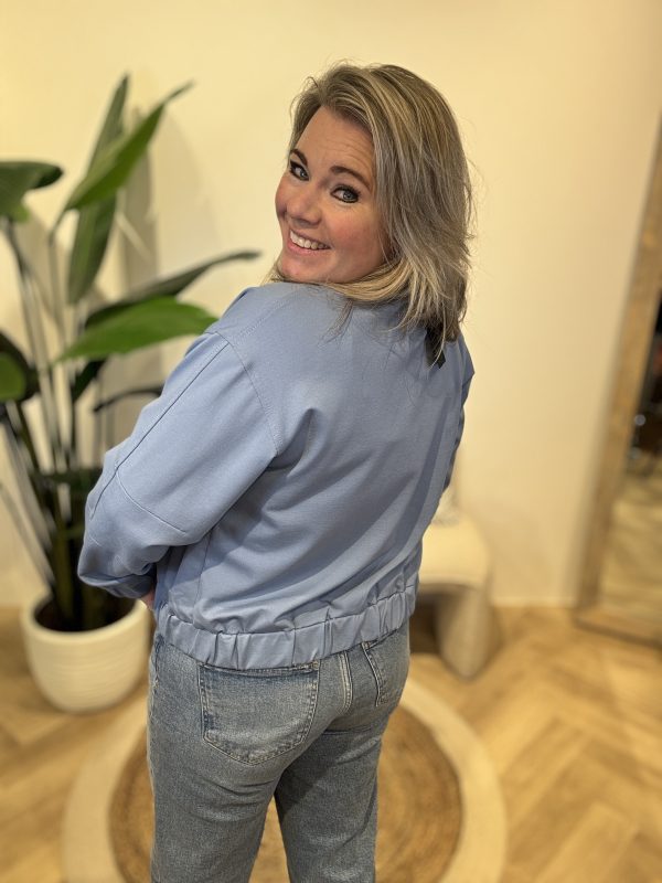 Bomberjasje Lena jeansblauw - Afbeelding 4