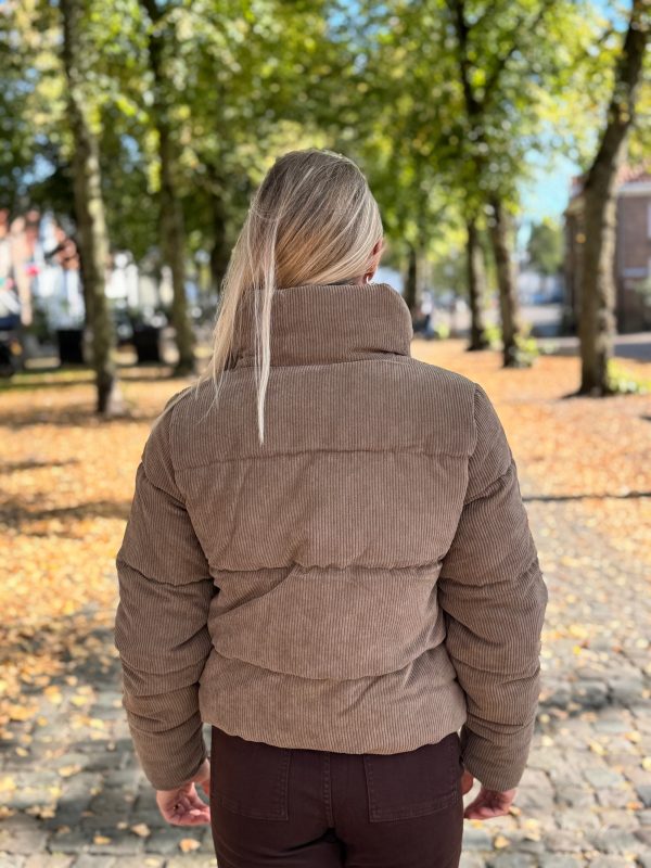Pufferjas Mira choco curduroy - Afbeelding 4