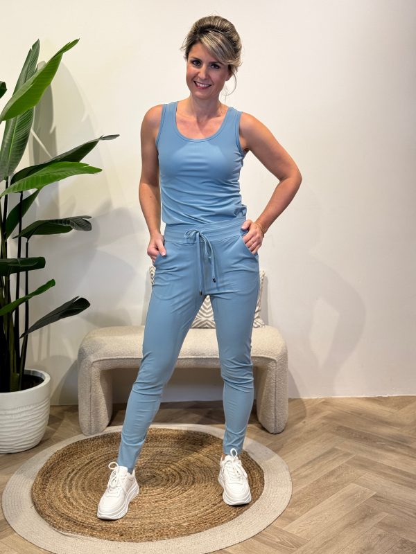 Travelstof broek Maaike smoke blue - Afbeelding 5