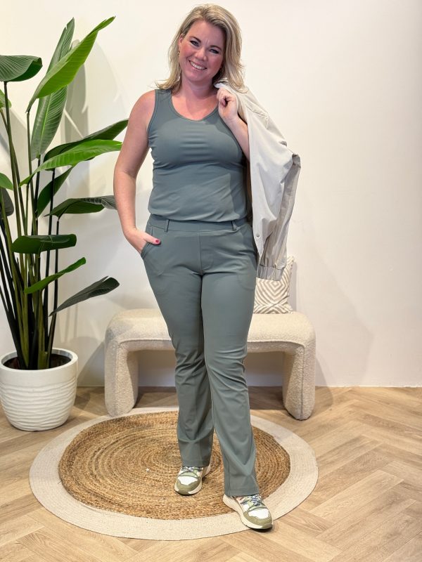 Broek Sanne balsam green travelstof - Afbeelding 7
