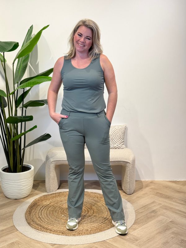Broek Sanne balsam green travelstof - Afbeelding 6