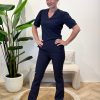 Broek Sanne navy travelstof - Afbeelding 5