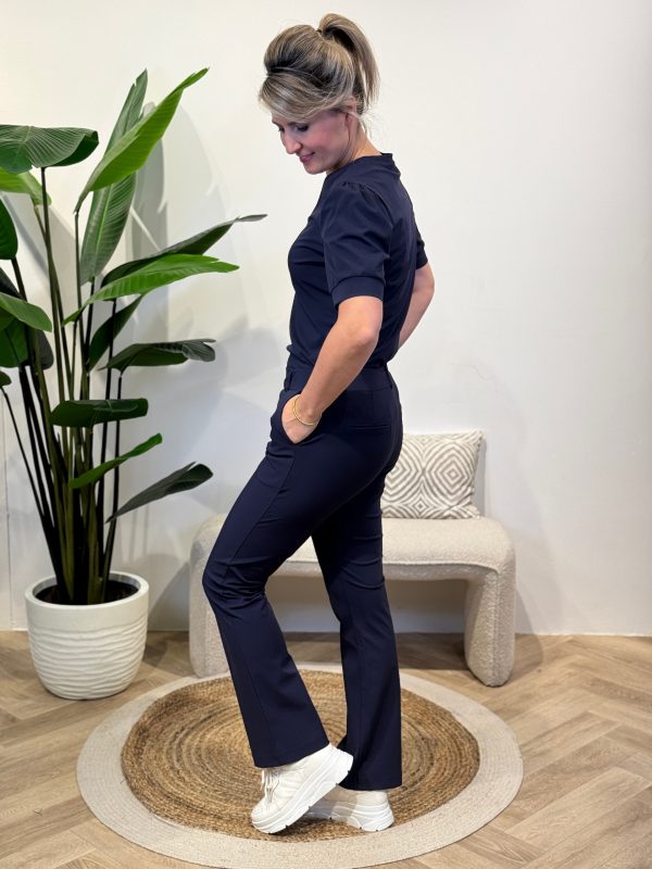 Broek Sanne navy travelstof - Afbeelding 6