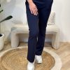 Broek Sanne navy travelstof - Afbeelding 4