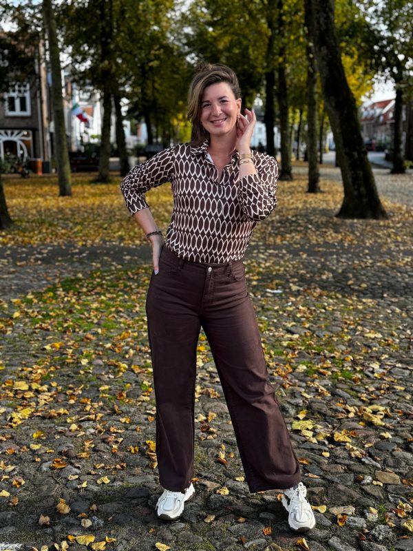Blouse Caitlin choco - Afbeelding 2