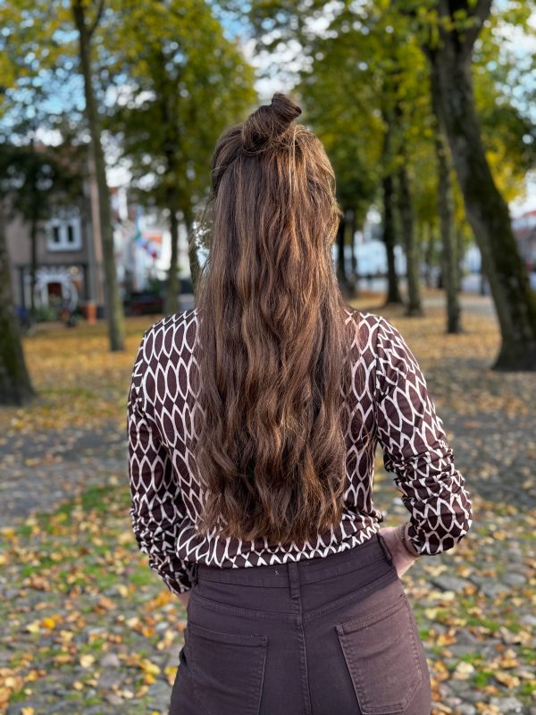 Blouse Caitlin choco - Afbeelding 4