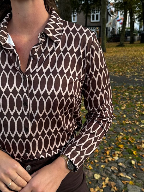 Blouse Caitlin choco - Afbeelding 3