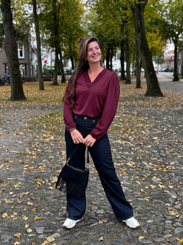 Blouse Guusje bordeaux - Afbeelding 8