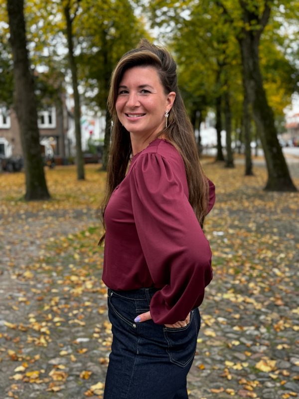 Blouse Guusje bordeaux - Afbeelding 4