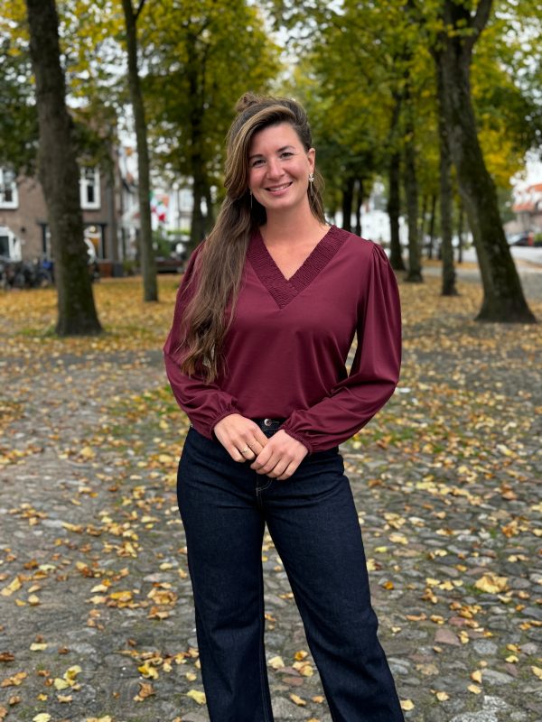 Blouse Guusje bordeaux - Afbeelding 7