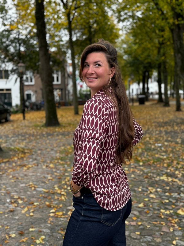 Blouse Caitlin bordeaux - Afbeelding 4