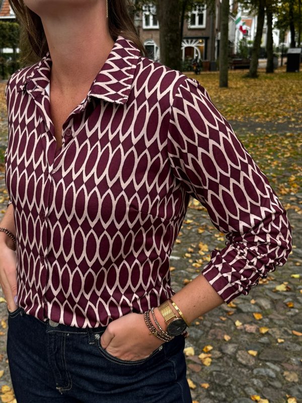 Blouse Caitlin bordeaux - Afbeelding 8
