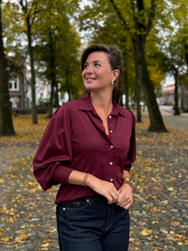 Blouse Femke bordeaux - Afbeelding 2