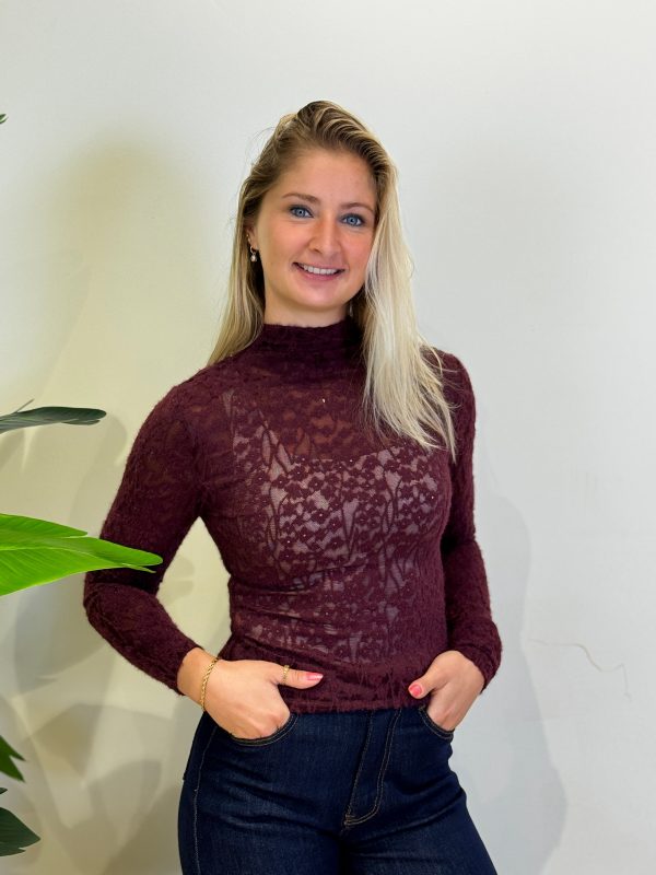 Top Jeanny bordeaux - Afbeelding 3