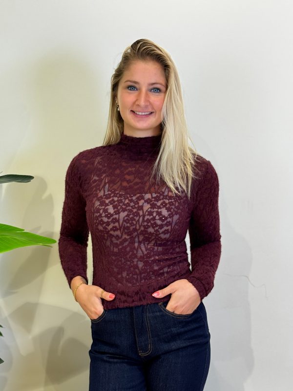 Top Jeanny bordeaux