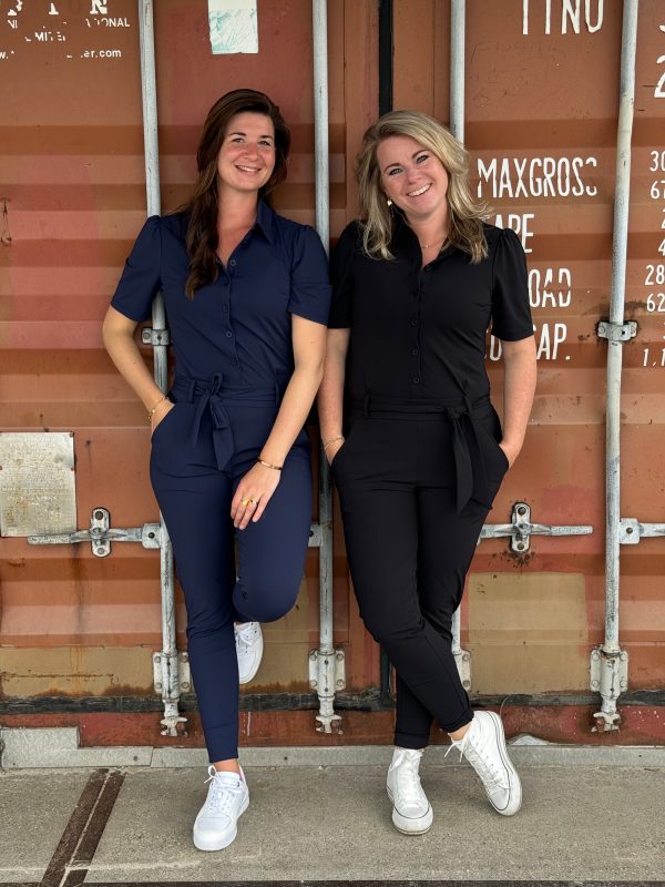 Travelstof jumpsuit Marit black - Afbeelding 4