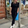 Travelstof jumpsuit Marit black