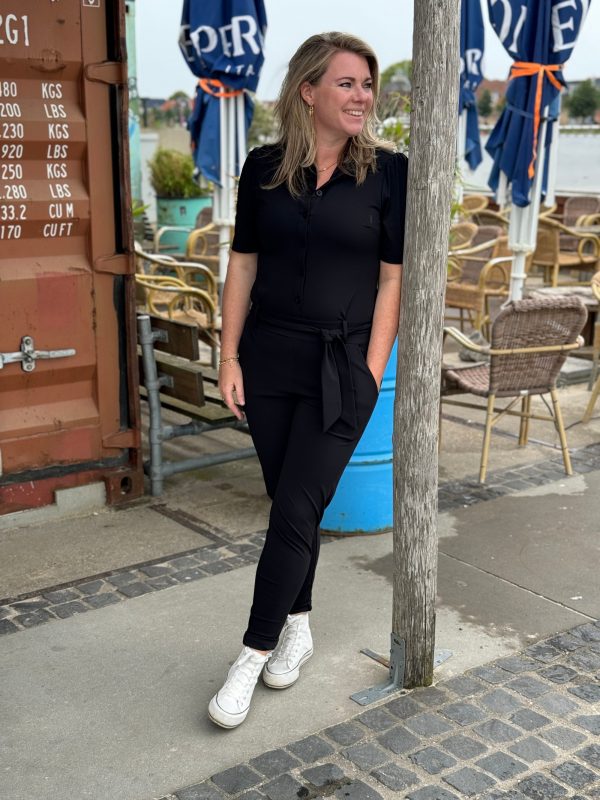 Travelstof jumpsuit Marit black