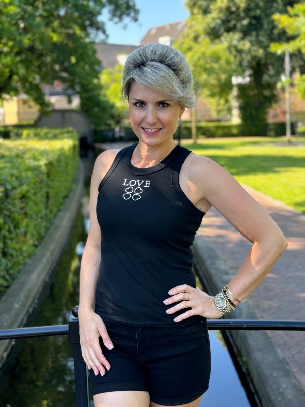 Topje Love zwart - Afbeelding 2