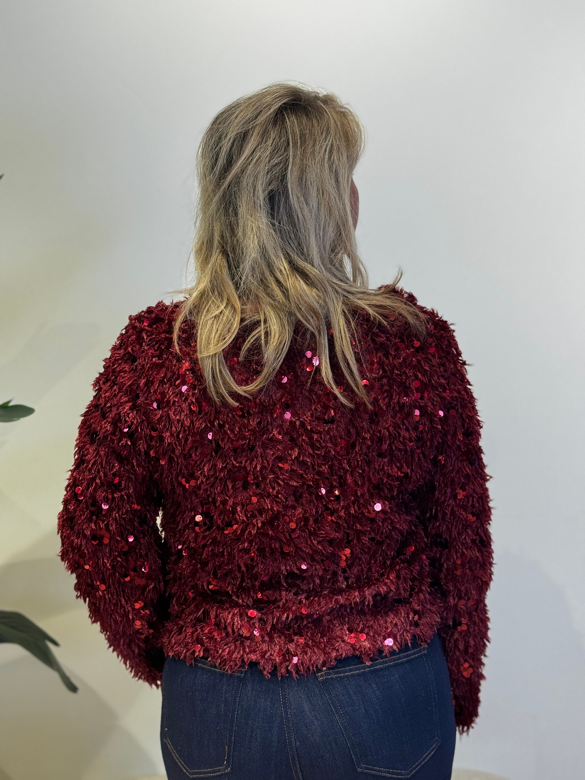 Top Jelia bordeaux paillet - Afbeelding 5