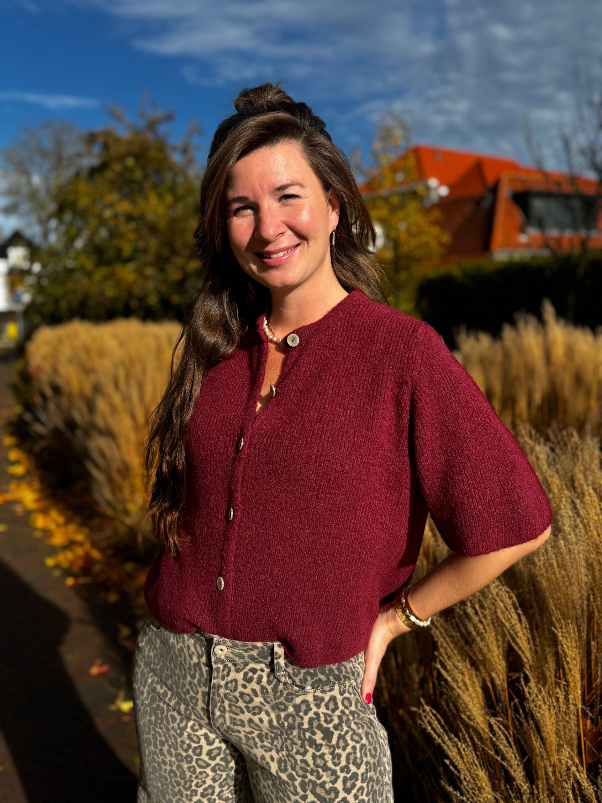 Vestje Paula bordeaux - Afbeelding 2