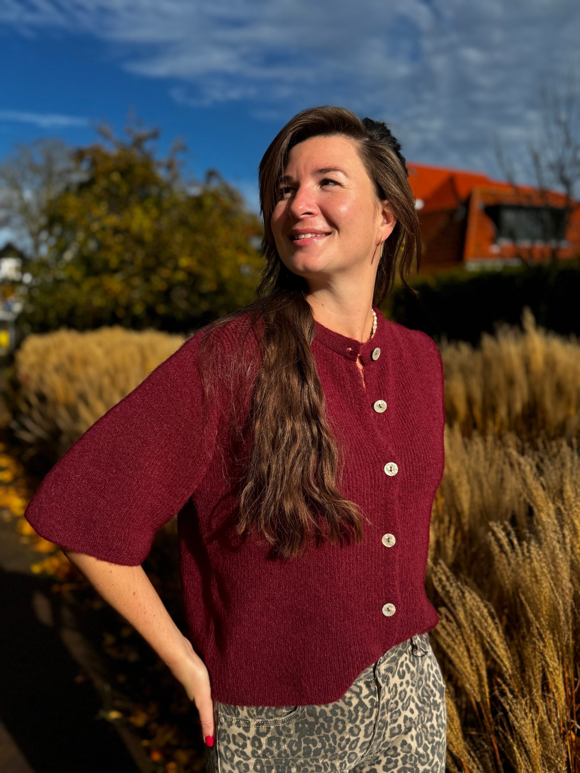 Vestje Paula bordeaux