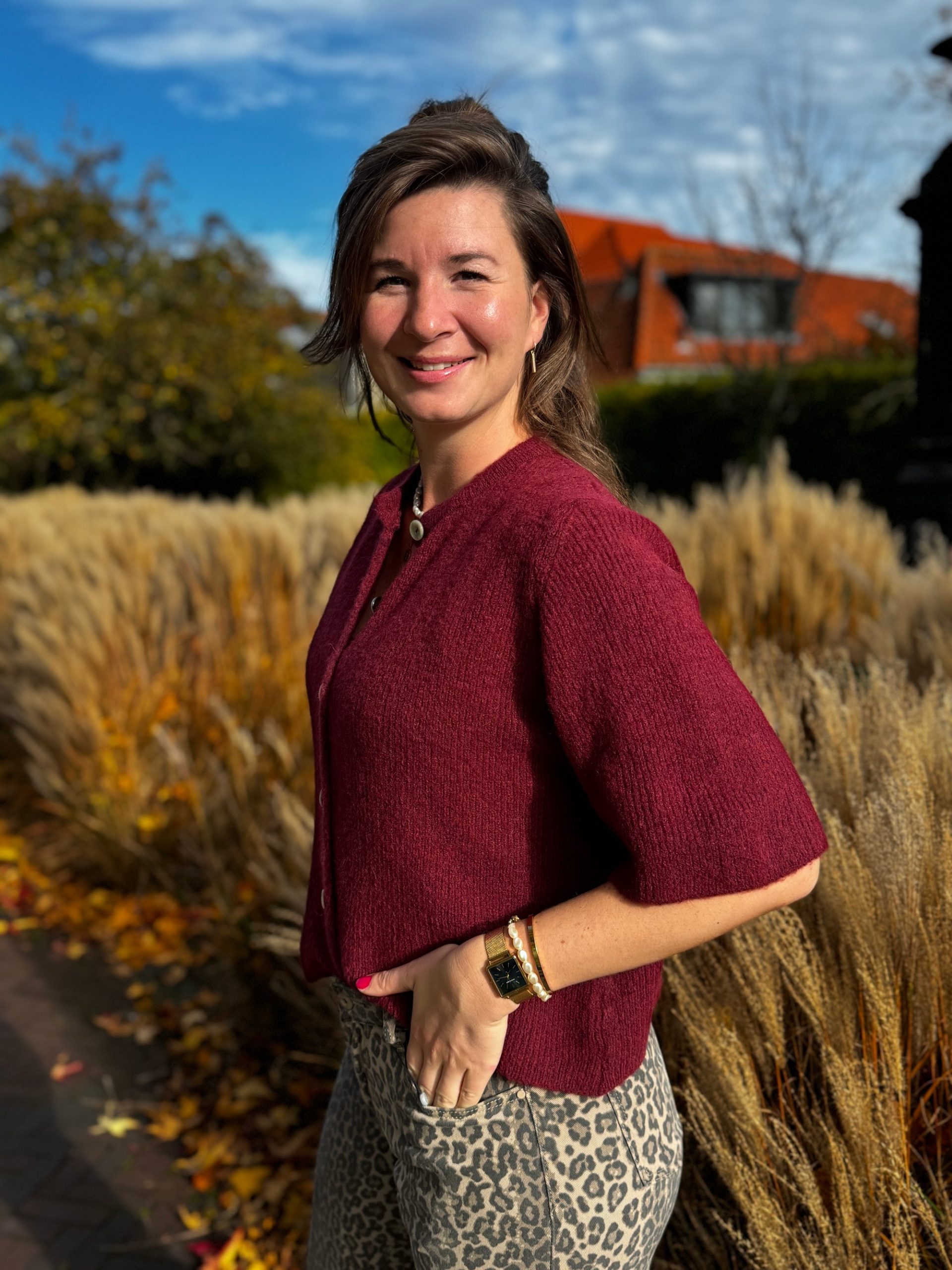 Vestje Paula bordeaux - Afbeelding 4