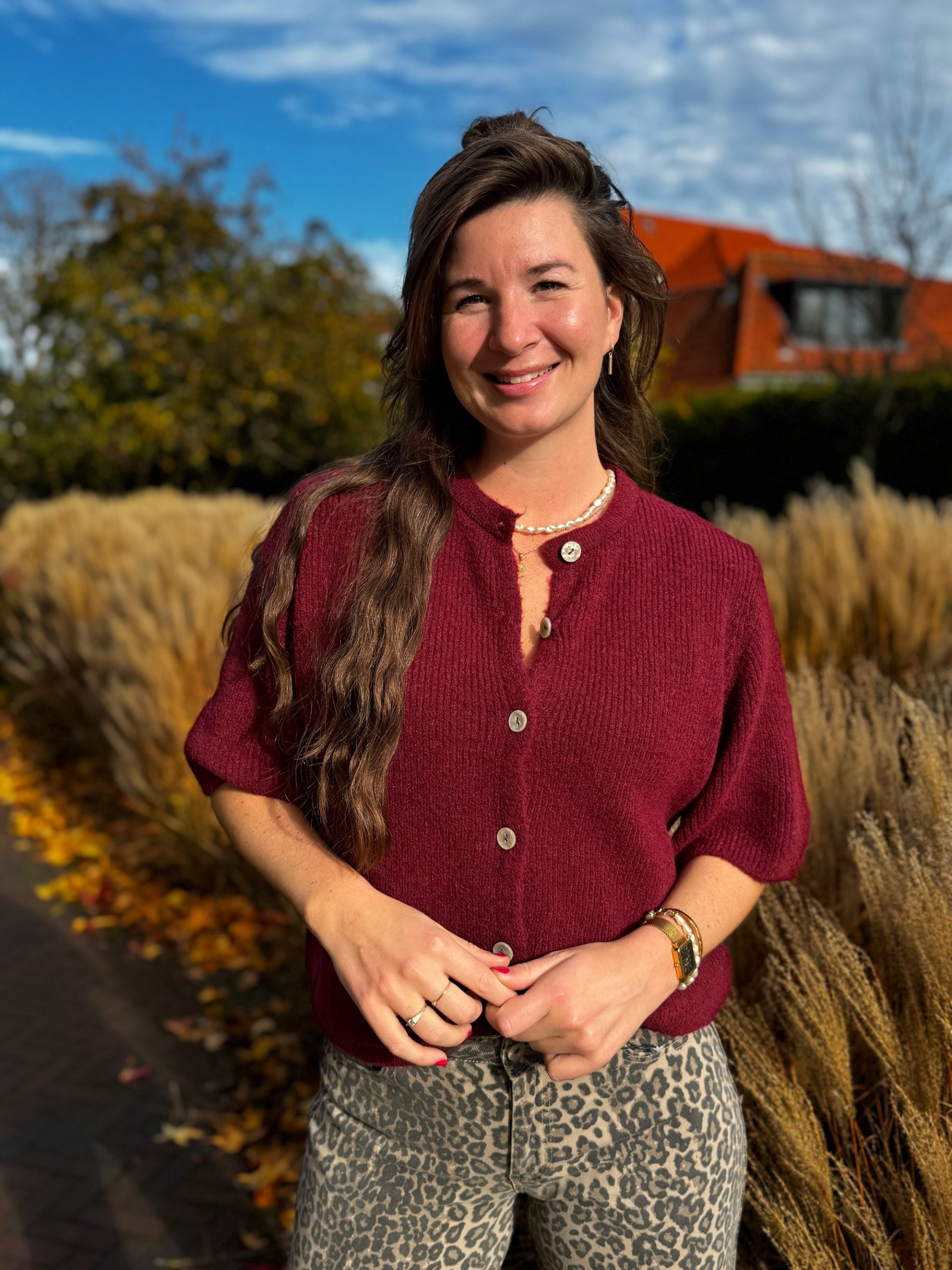 Vestje Paula bordeaux - Afbeelding 3