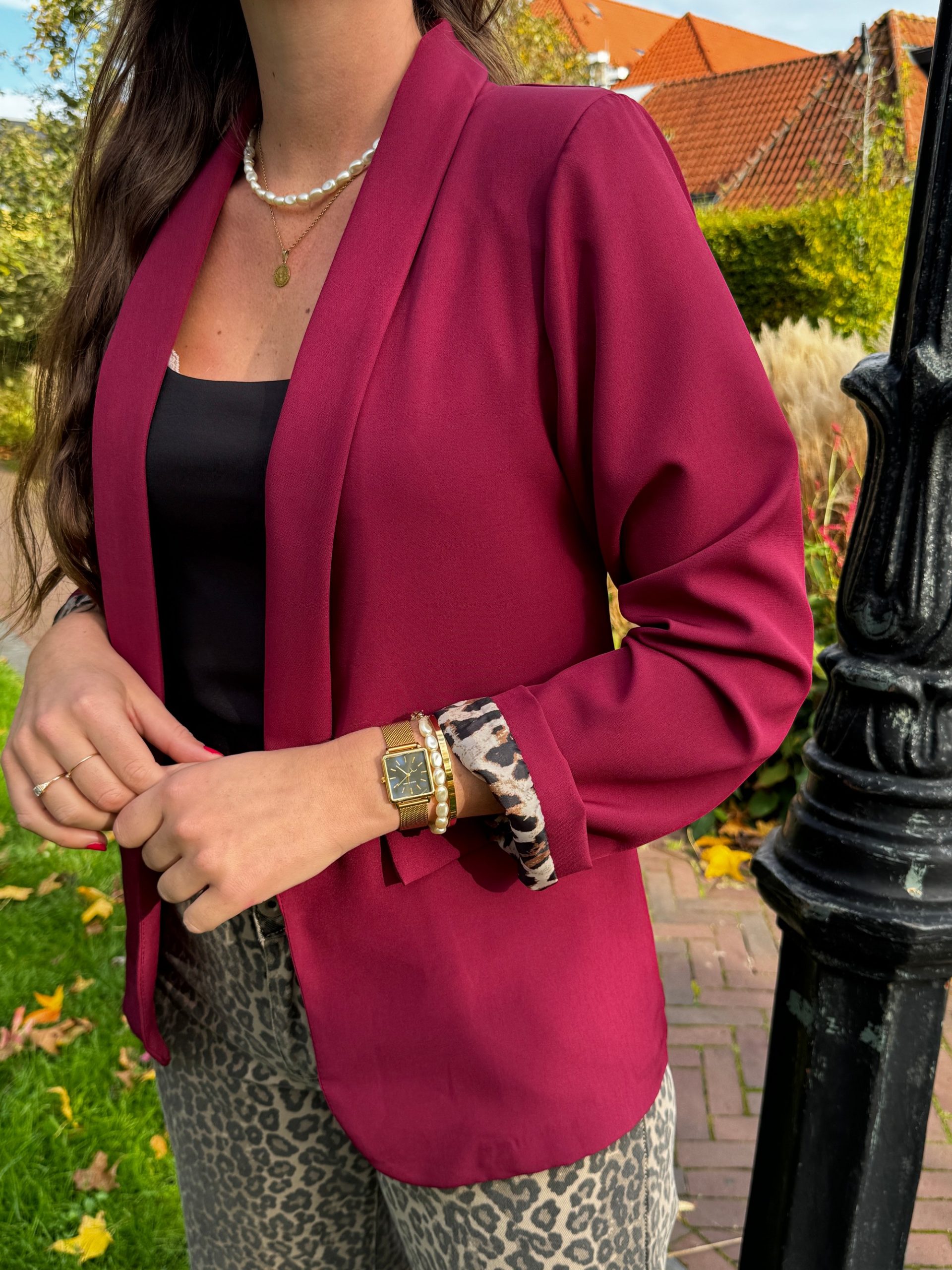 Blazer Marjolein bordeaux - Afbeelding 8