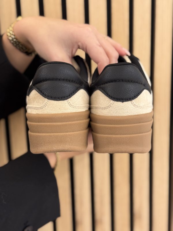 Sneakers beige/black with combination - Afbeelding 4