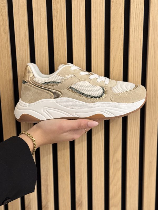 Sneakers beige with combination