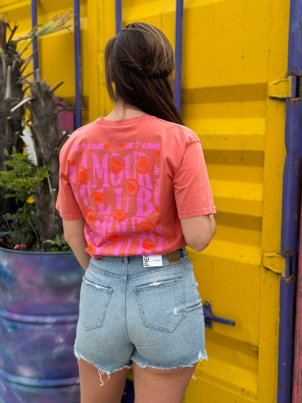 Shirtje Amour koraal - Afbeelding 2