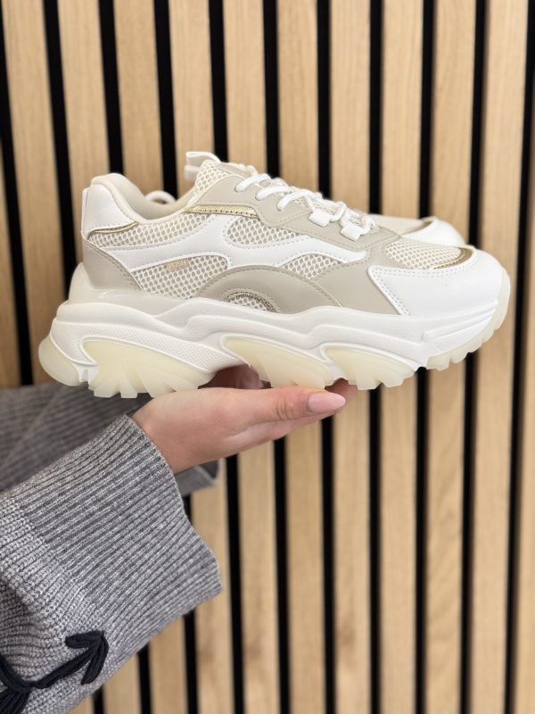 Sneakers Polly white with gold combination - Afbeelding 2