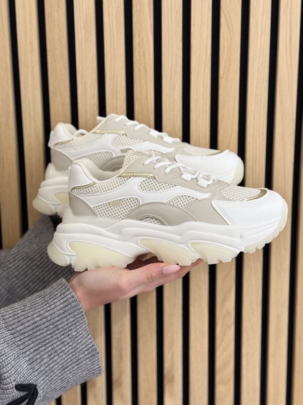 Sneakers Polly white with gold combination - Afbeelding 3