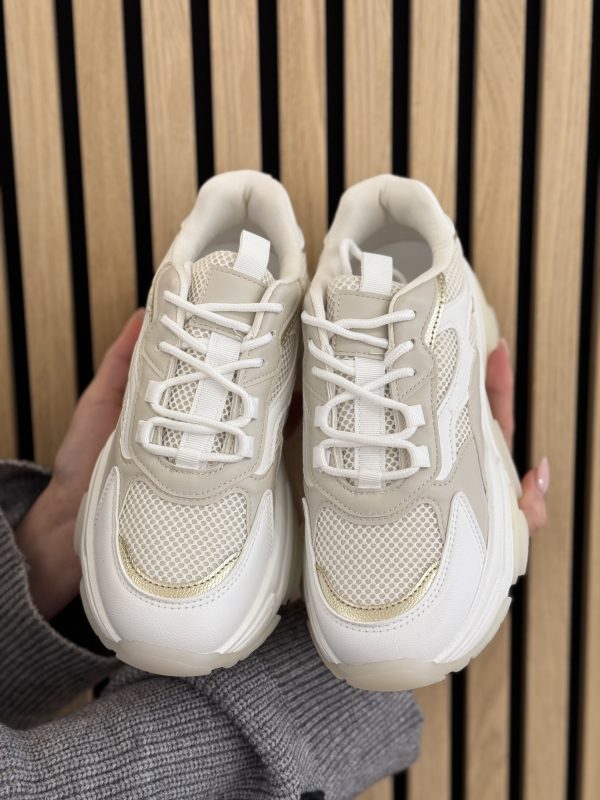 Sneakers Polly white with gold combination - Afbeelding 4