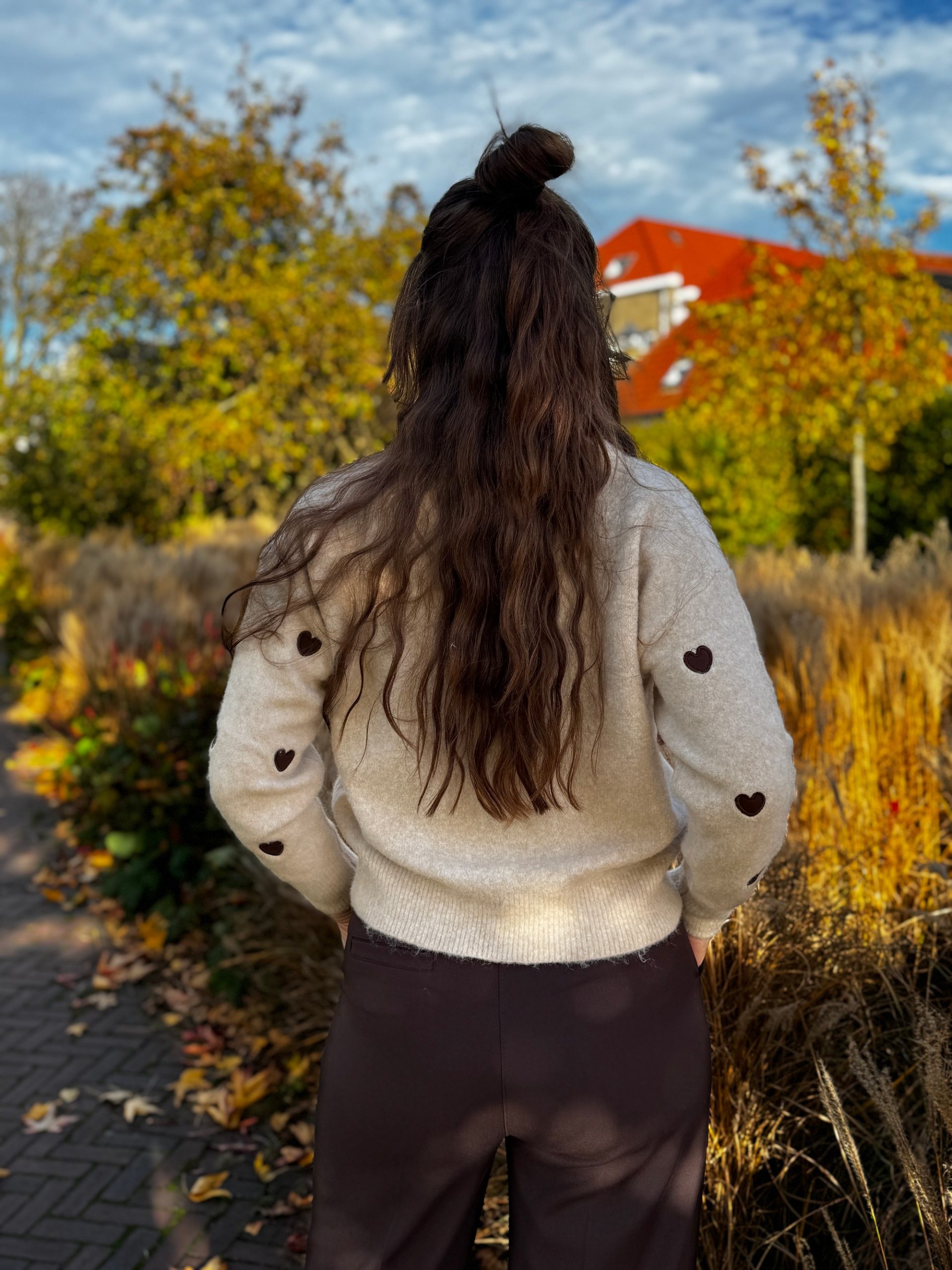 Vestje Lara beige met hartjes - Afbeelding 4