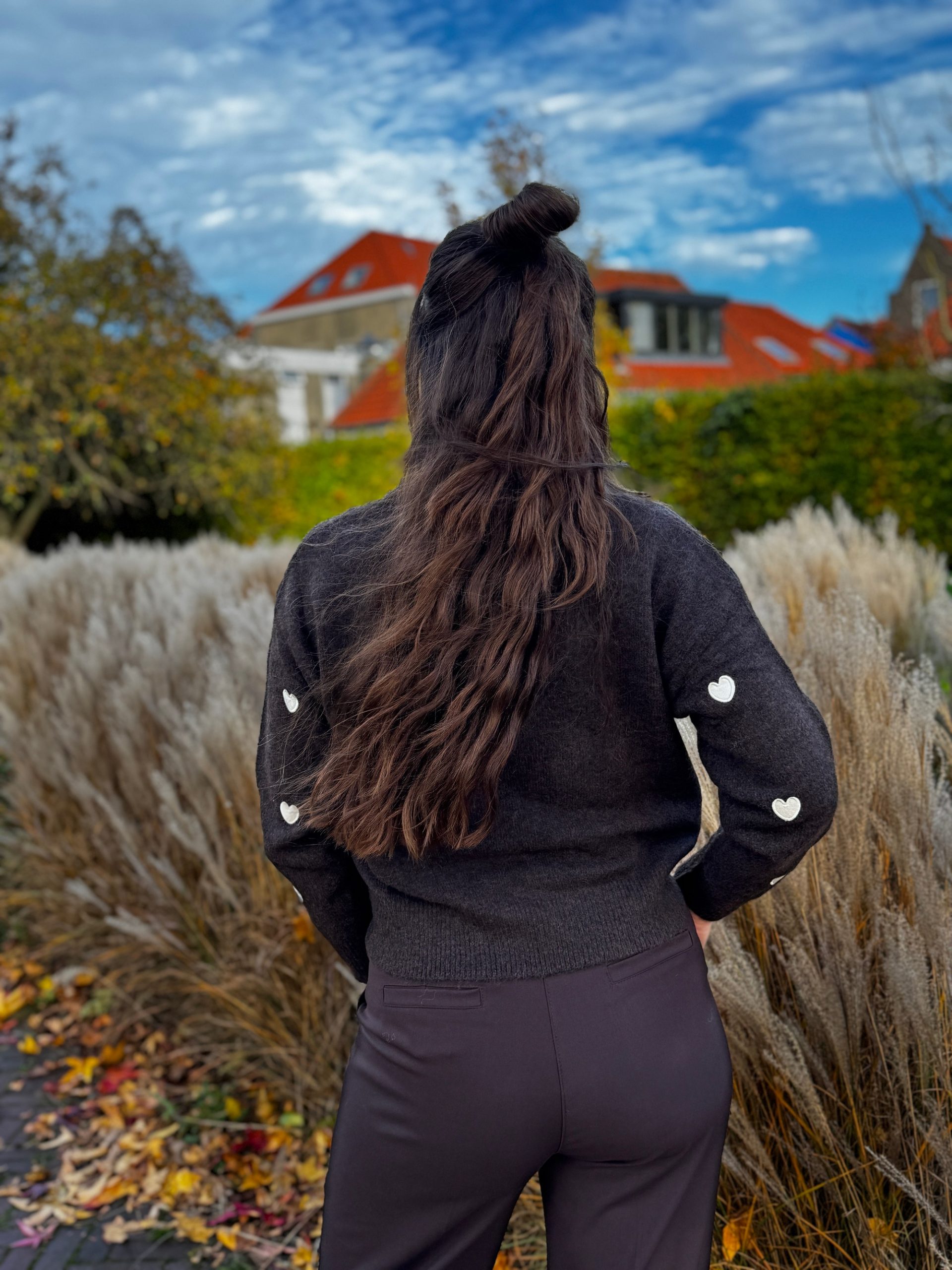 Vestje Lara choco met hartjes - Afbeelding 4