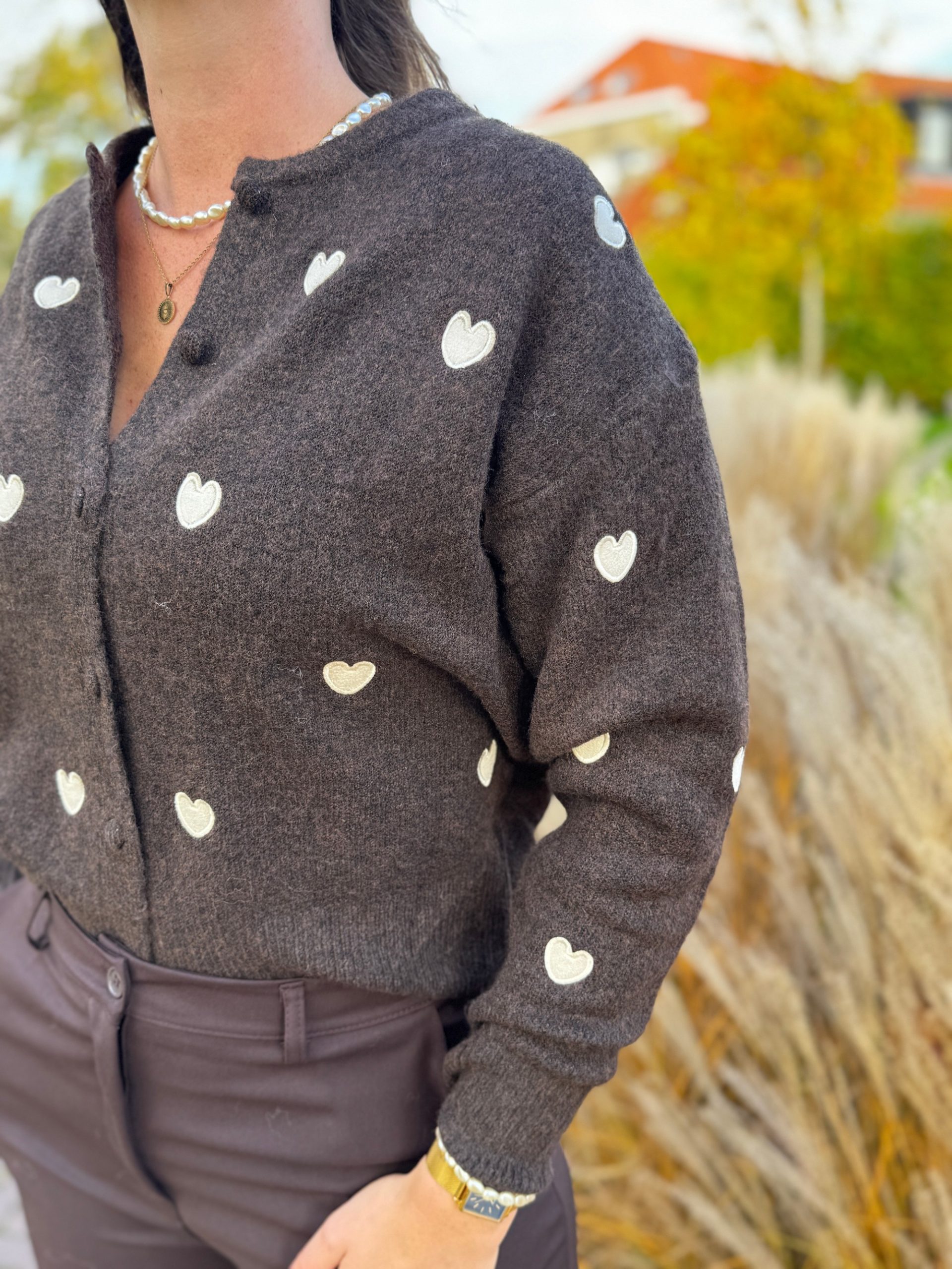 Vestje Lara choco met hartjes - Afbeelding 5