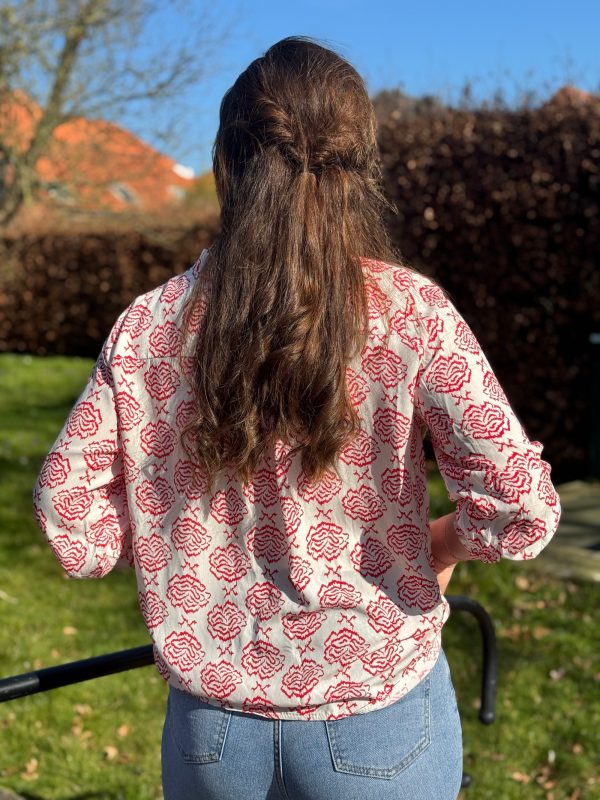 Blouse Yakandra rood - Afbeelding 4