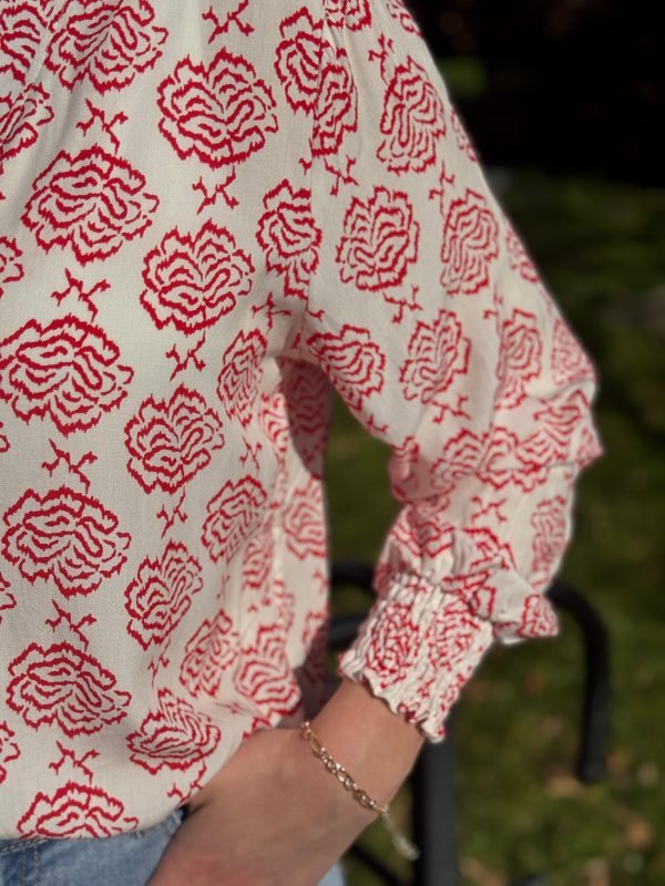 Blouse Yakandra rood - Afbeelding 5