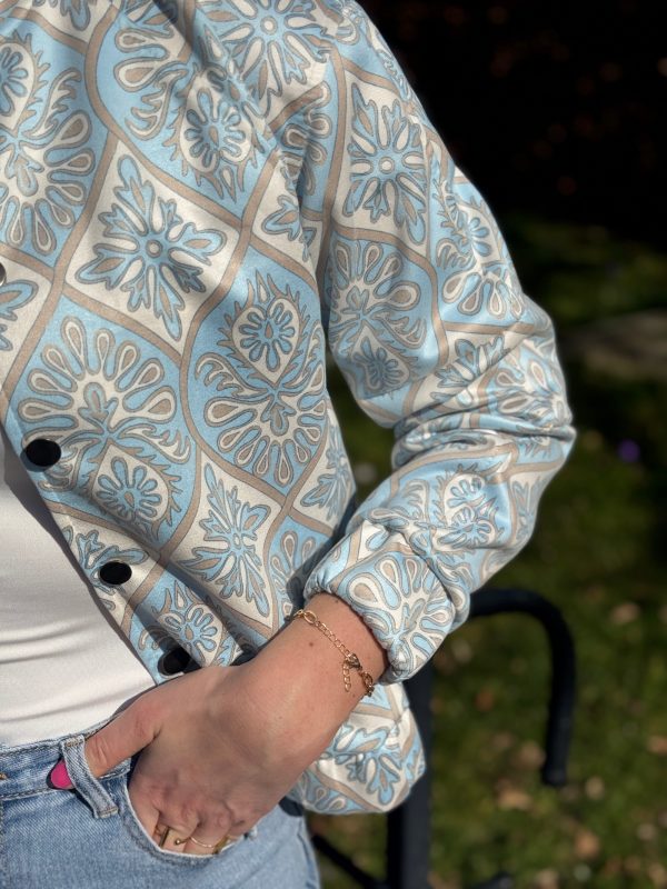 Bomberjasje Kate print blauw - Afbeelding 4