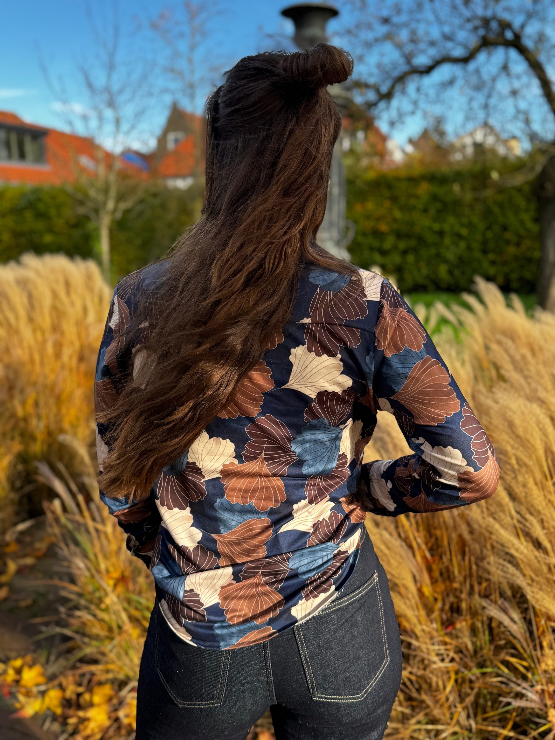 Blouse Linda blauw - Afbeelding 4