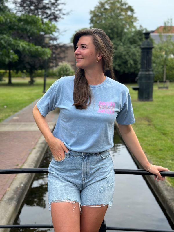 Shirtje Fabulous jeansblauw - Afbeelding 4