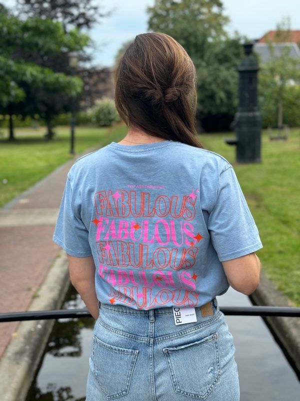 Shirtje Fabulous jeansblauw - Afbeelding 2