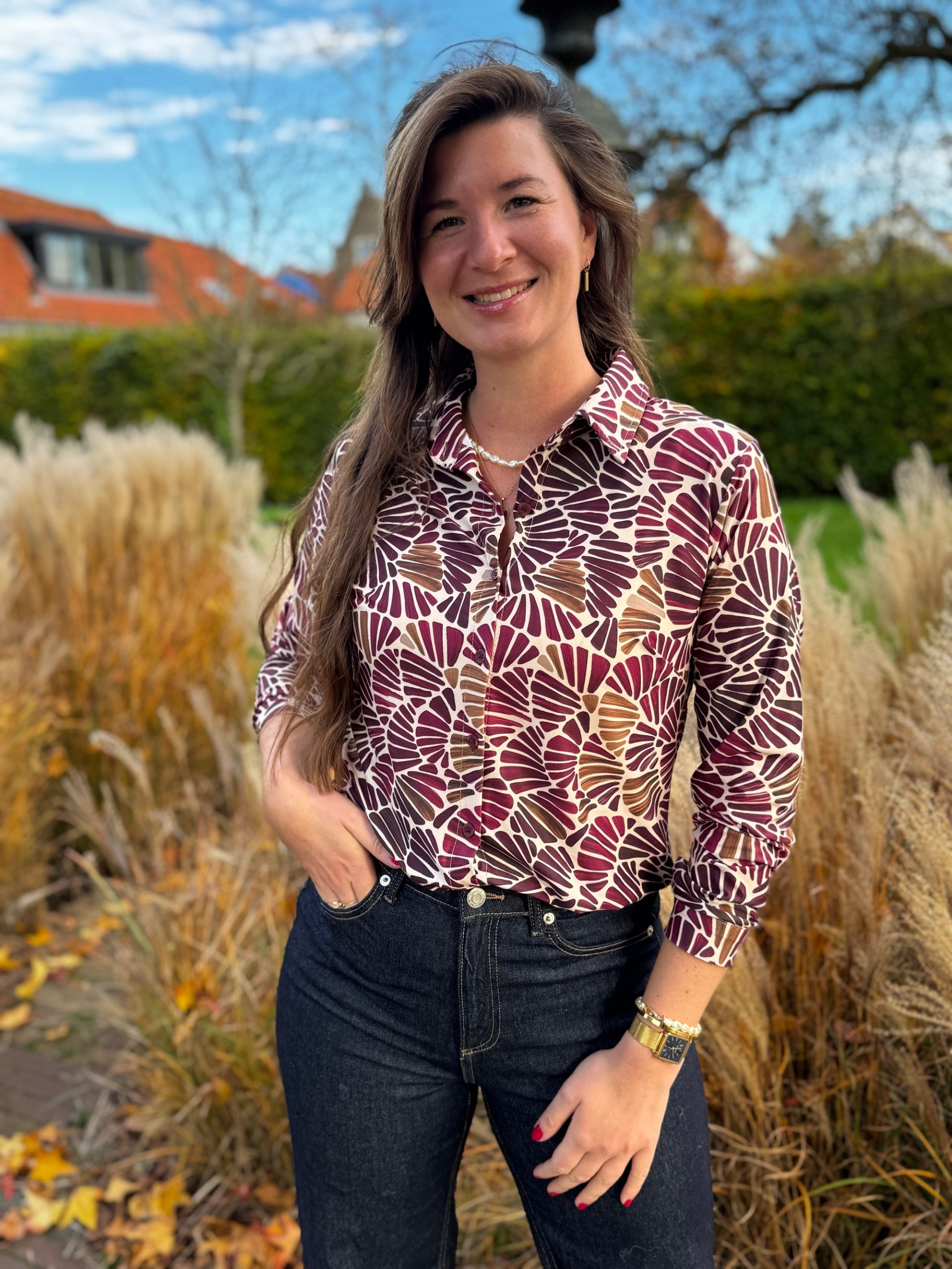 Blouse Sabine bordeaux