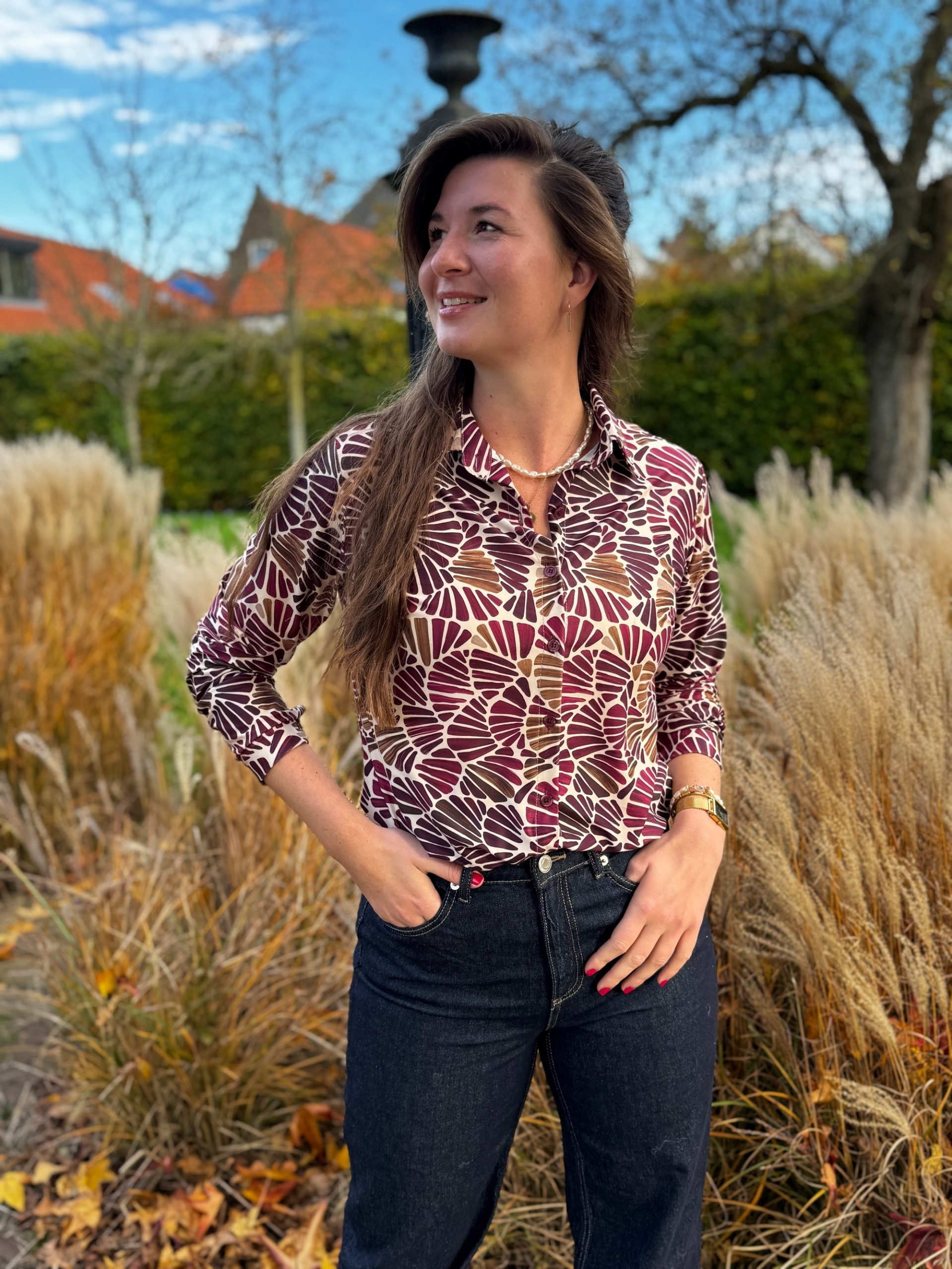 Blouse Sabine bordeaux - Afbeelding 5